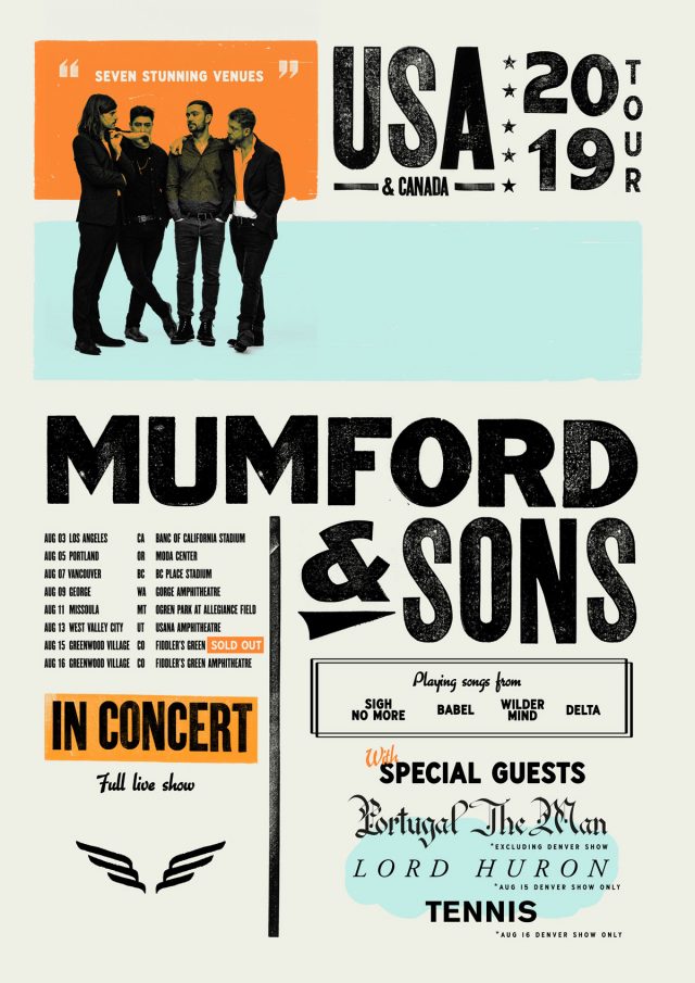 Mumford & Sons - Delta Tour US & Canada