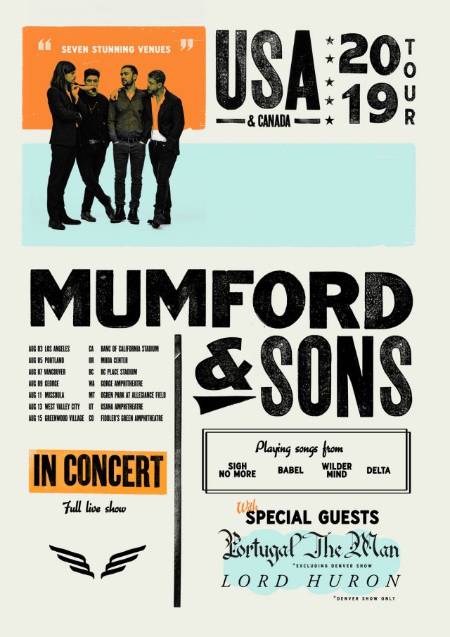 Mumford & Sons US & Canada Delta Tour